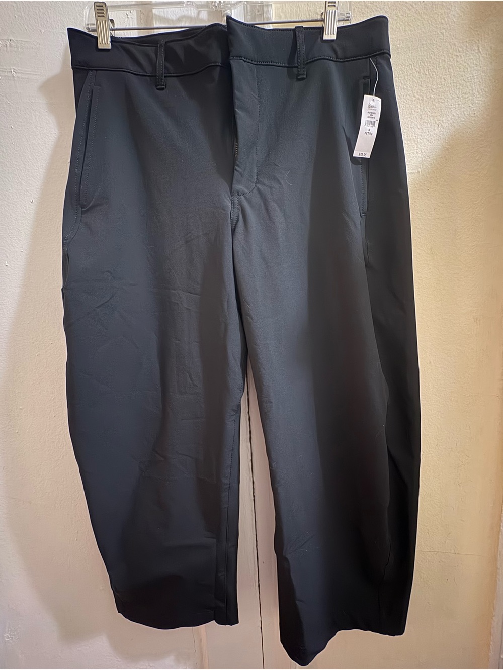 BNWT GAP Mid Rise Lined Runaround Barrel pants- Black
